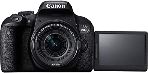 Canon EOS Rebel 800D/T7i DSLR Camera with 18-55 4-5.6 is STM Lens (1895C002), 64GB Card, Color Filter Kit, Case, Photo Software, LPE17 Battery, External Charger + More (Renewed)