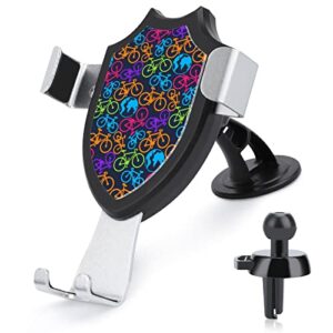bicycle and earth pattern car phone holder mount universal cellphone vent clamp for dashboard windshield stand
