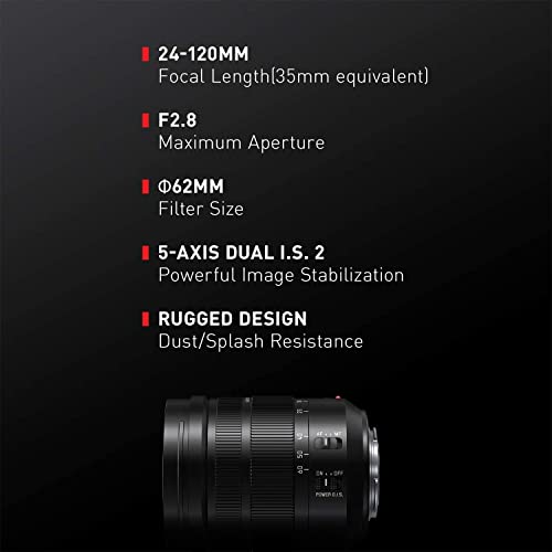 Panasonic LUMIX GH6 Mirrorless Micro Four Thirds Camera with Unlimited C4K/4K 4:2:2 10-bit Video Recording (DC-GH6BODY) + Leica DG Vario-ELMARIT 12-60mm F2.8-4.0 ASPH Lens (H-ES12060)