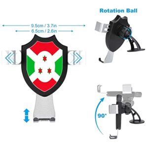 Burundi Flag Car Phone Holder Mount Universal Cellphone Vent Clamp for Dashboard Windshield Stand