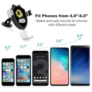 Sunflower Phonograph Car Phone Holder Mount Universal Cellphone Vent Clamp for Dashboard Windshield Stand