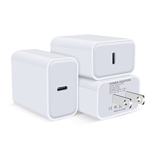 [3Pack] 20W USB C iPhone Charger Wall Plug Fast Charging Block for iPhone 14/14 Pro Max/14 Plus 13 12 11 Pro Max SE XR XS X,iPad Pro,Samsung S23 S22 S21 S20 Type C Power Adapter Quick Charger Box Cube