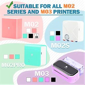 Phomemo M03 Green Portable Printer- Bluetooth Thermal Photo Printer with 6 Roll 2 Inch White/Gold Glitter/Silver Glitter Thermal Paper, Compatible with iOS + Android for Photos, Journalist, Work, Plan