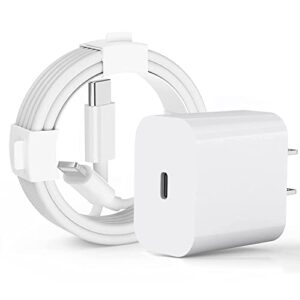iphone super fast charger, usb c fast charger [apple mfi certified] 20w pd type c power wall charger block with lightning fast charging cable cord compatible with iphone 14 13 12 11pro max xs xr 8plus