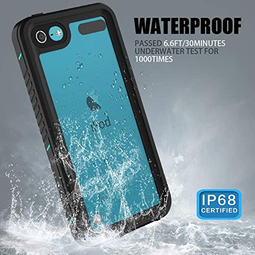 BESINPO for iPod Touch 7th/6th/5th Generation Case Waterproof, iPod Touch Case Shockproof 360 Full Body Heavy Duty Defender Protective Cover for Diving Swimming Snorkeling Case for iPod Touch 7/6/5