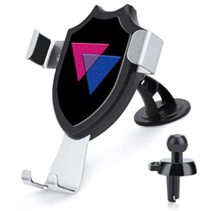 pride triangles in pride flag colors car phone holder mount universal cellphone vent clamp for dashboard windshield stand