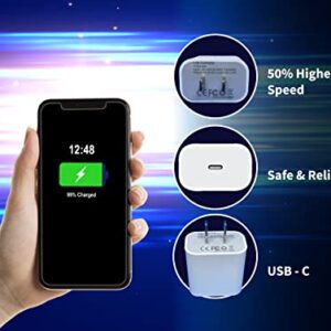 USB C Charger - 20W PD Fast Charging Block Compatible with iPhone 13 12 11 X XR Xs Pro (max/Pro/Mini), iPad, Samsung, Huawei, Xiaomi, Oppo, Vivo - White