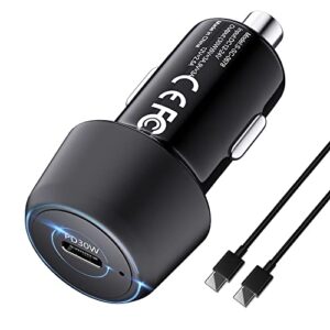 usb c car charger adapter 30w fast charge, 12v usb car charger cigarette lighter adapter, car phone charger fit iphone 13/13 pro/13 pro max/12/12 pro/12 mini, galaxy s22/s10, ipad pro and more