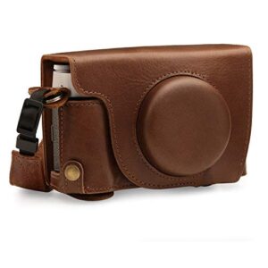 megagear mg1893 ever ready genuine leather camera case compatible with fujifilm x100v – brown