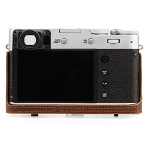 MegaGear MG1893 Ever Ready Genuine Leather Camera Case Compatible with Fujifilm X100V - Brown