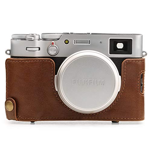 MegaGear MG1893 Ever Ready Genuine Leather Camera Case Compatible with Fujifilm X100V - Brown