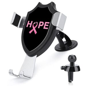 hope cancer car phone holder mount universal cellphone vent clamp for dashboard windshield stand