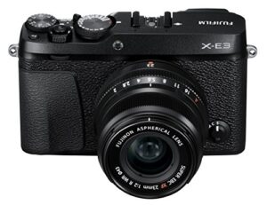 fujifilm x-e3 mirrorless digital camera w/xf23mmf2 r wr kit – black