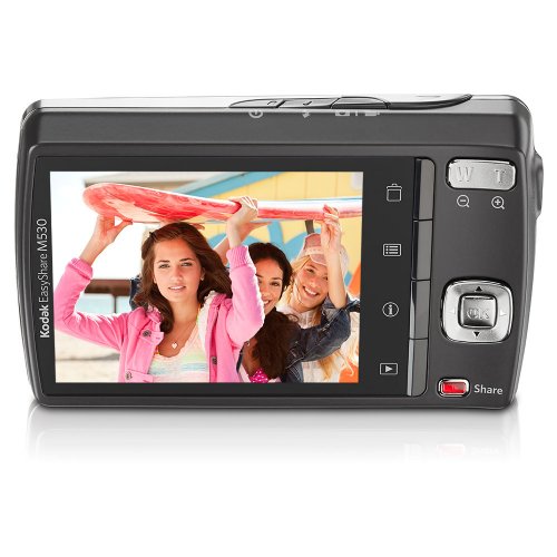 Kodak Easyshare M530 12 MP Digital Camera with 3x Wide Angle Optical Zoom and 2.7-Inch LCD (Carbon)