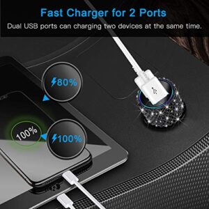 Otostar Dual USB Car Charger, 4.8A Output, Bling Crystal Diamond Car Decorations Accessories Fast Charging Adapter for iPhones Android iOS, Samsung Galaxy, LG, Nexus, HTC (Black)
