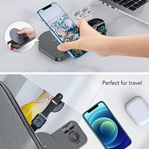 Wireless Charging Station for Apple Products, 3 in 1 Wireless Charger Charging Stand Compatible with Apple Watch and Airpods Pro, 2, Fast Charging Dock for iPhone 12 pro, 11, Xs max, Xr, X, 8