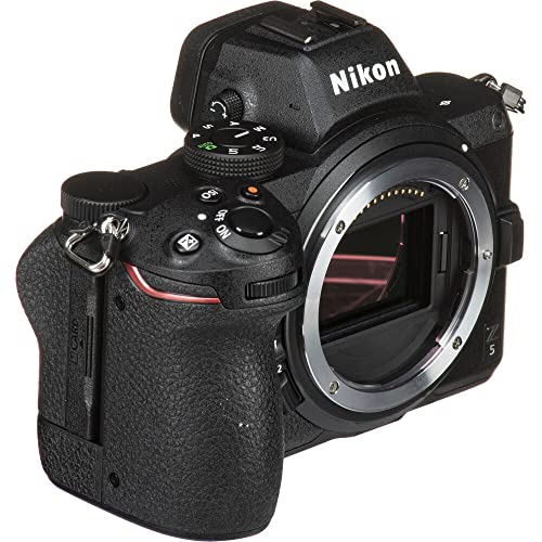 Nikon Z5 Mirrorless Digital Body Only CMOS Camera + Case, 128GB Additional Memory, LED Light, Cleaning Pen and More