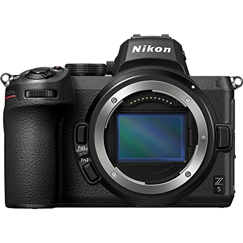 Nikon Z5 Mirrorless Digital Body Only CMOS Camera + Case, 128GB Additional Memory, LED Light, Cleaning Pen and More