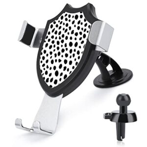 dalmatians dog print car phone holder mount universal cellphone vent clamp for dashboard windshield stand