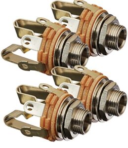 switchcraft type 12b (pack of 4) stereo 3-conductor input jack, 1/4″, double open circuit,made in usa