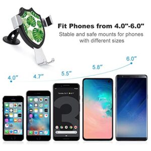 Tropical Leaves Monstera Car Phone Holder Mount Universal Cellphone Vent Clamp for Dashboard Windshield Stand