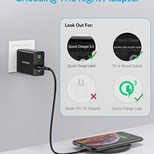 Anker 10W Max, 313 Wireless Charger (Pad), Qi-Certified Wireless Charging for iPhone 14/14 Pro/14 Plus/14 Pro Max, Fast Charging Galaxy S20 S10 S9 S8, Note10 (No AC Adapter)