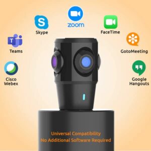 TOUCAN 360 Video Conference Room Camera System with Omnidirectional Microphone, 360 Degree Camera and Built in Speakers