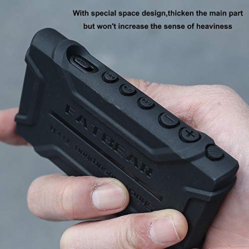 Fat Bear for Sony Walkman NW-A100 A105 A106 Case, Rugged Shockproof Armor Full Protective Skin Case Cover for Sony Walkman NW-A100 A105 A105HN A106 A106HN A100TPS (Black)