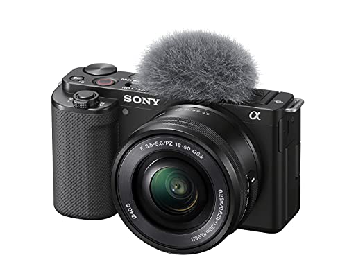 Sony Alpha ZV-E10 - APS-C Interchangeable Lens Mirrorless Vlog Camera Kit - Black (Renewed)