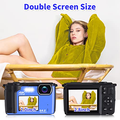 Digital Camera with SD Memory Card, 24MP 1080P Photography Camera for Kids Teens Birthday, 16X Zoom Small Portable Vlogging Camera for Boy Girl Video