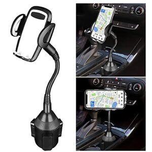 Cup Phone Holder for Car, Car Cup Holder Phone Mount, Universal Adjustable Gooseneck Cup Holder Cradle Car Mount for iPhone Samsung Google Huawei Xiaomi LG Other Smartphones