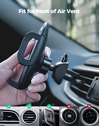 Beglero Car Vent Phone Mount, AC Vent Phone Holder with 3-Level Adjustable Clip, Air Vent Phone Holder Compatible with iPhone 13 12 SE 11 Pro Max XS XR, Galaxy Note 20 S20 S10 and More