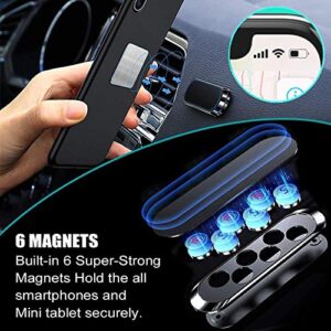 SALEX Black Magnetic Mounts 3 Pack. Flat Cell Phone Holder for Car Dashboard, Wall, Fridge. Stick on Universal Kit Compatible with GPS, Tablets, Smartphones, Knives, Keys, Spoons, Forks.