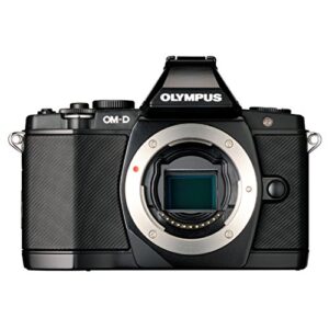 olympus om-d e-m5 16mp live mos interchangeable lens camera with 3.0-inch tilting oled touchscreen [body only] (black) – international version (no warranty)