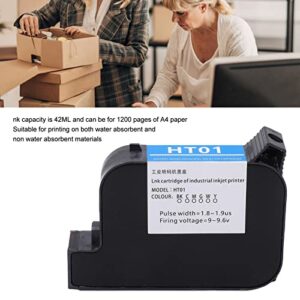 Fafeicy HT01 42ML Handheld Printer Ink Cartridge, Rapid Drying Inkjet Printer Cartridge Replacement 12.7mm (Blue)