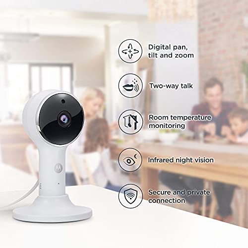 Motorola Connect60-2 Dual Camera Hubble Connected Video Baby Monitor - 5" Screen, 1080p Wi-Fi Viewing 2-Way Audio, Night Vision, Digital Zoom and Hubble App (Connect60-2 Dual Camera) (Renewed)