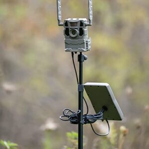 TACTACAM Reveal Adjustable Camera Stake with Solar Panel Mount - Fits All Trail Cameras and Cellular Cameras with 1/4" 20 mounts