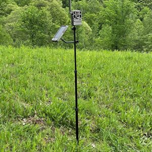 TACTACAM Reveal Adjustable Camera Stake with Solar Panel Mount - Fits All Trail Cameras and Cellular Cameras with 1/4" 20 mounts