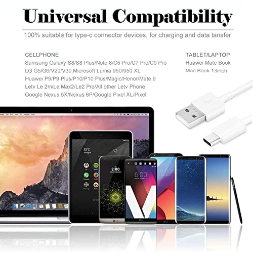 Fast Charger with USB Type C 6.6FT (2m) Cable & OTG Adapter for Samsung Galaxy S9/S9 Plus/S8/S8 Plus/S10/S10e/S10 Plus/Note 8/Note 9/Note 10/A01/A13/A03s/A21/A30/A31/A32/A33 /A51/A52/A53/A71/S20/S21