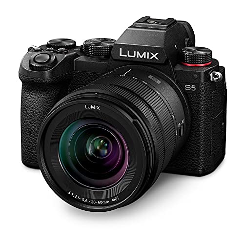 Panasonic DC-S5KK LUMIX S5 4K Mirrorless Full-Frame L-Mount Camera with 20-60mm Lens and 70-200mm f/2.8 Telephoto Lens and DMW-BLK22 Battery Bundle (3 Items)