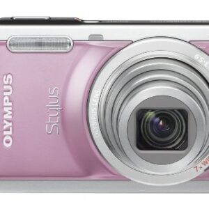 Olympus Stylus 7040 14 MP Digital Camera with 7x Wide Angle Dual Image Stabilized Zoom and 3.0 inch LCD (Pink) (Old Model)