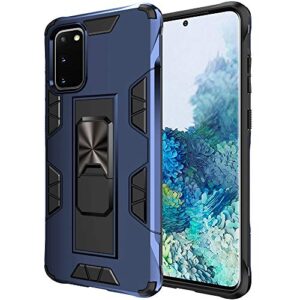 military grade drop samsung galaxy s20 plus case galaxy s20+ case shockproof with kickstand stand built-in magnetic car mount armor heavy duty protective case for galaxy s20 plus phone case (blue)