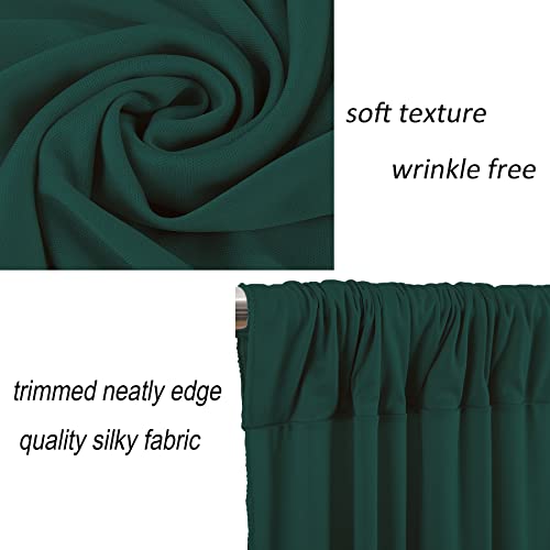 10x10 Hunter Green Backdrop Curtain for Parties Wrinkle Free Dark Green Photo Curtains Backdrop Drapes Fabric Decoration for Baby Shower Birthday Party Photography 5ft x 10ft,2 Panels