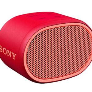 Sony SRS-XB01 Compact Portable Bluetooth Speaker: Loud Portable Party Speaker - Built in Mic for Phone Calls Bluetooth Speakers - Red - SRS-XB01