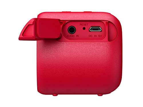 Sony SRS-XB01 Compact Portable Bluetooth Speaker: Loud Portable Party Speaker - Built in Mic for Phone Calls Bluetooth Speakers - Red - SRS-XB01