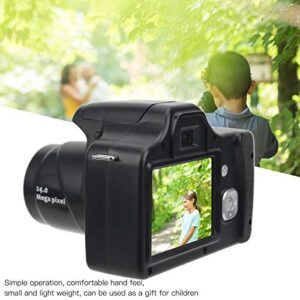 Digital Camera, Video Camera, 18X Zoom Builtin Flash Light Black for Family Gathering Outdoor Travel HD Video Recording 24MP Photo Taking