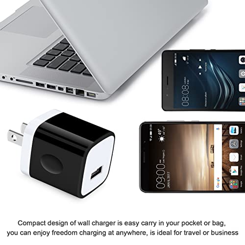 iPhone Wall Charging Block, 5Pack Single Port USB Wall Plug Charger Block Charging Adapter Power Brick Charger Box Head Compatible iPhone 11 6s/5 Samsung Galaxy A13 A53 A12 A11 A32 S20 S21 S10e Moto