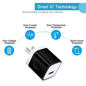 iPhone Wall Charging Block, 5Pack Single Port USB Wall Plug Charger Block Charging Adapter Power Brick Charger Box Head Compatible iPhone 11 6s/5 Samsung Galaxy A13 A53 A12 A11 A32 S20 S21 S10e Moto