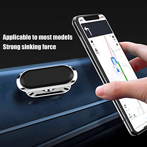 OSIFIT Magnetic Car Phone Mount,Universal Mobile Phone Holder,360 Degree Rotation Adjustable,Strong Magnet,Compatible with iPhone, Samsung,LG and All Smartphones,Silver