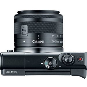 Canon EOS M100 Mirrorless Camera w/ 15-45mm Lens - Wi-Fi, Bluetooth, and NFC enabled (Black) (2209C011)